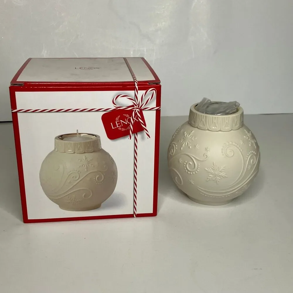 Lenox Ornamental Glow Snowflake Votive Candle Holder Brand New In Box